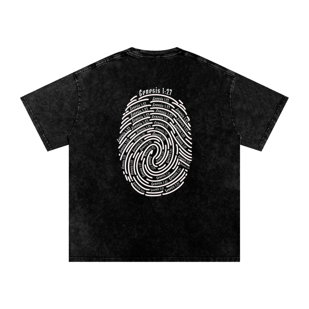 His Image Oversized T shirt (Acid Washed)