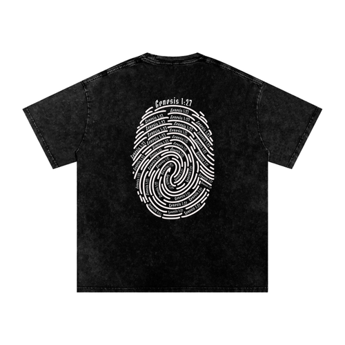 His Image Oversized T shirt (Acid Washed)